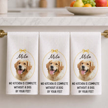 Load image into Gallery viewer, Personalized Dog Photo Kitchen Towel Custom Gift for Dog Mom/Dad
