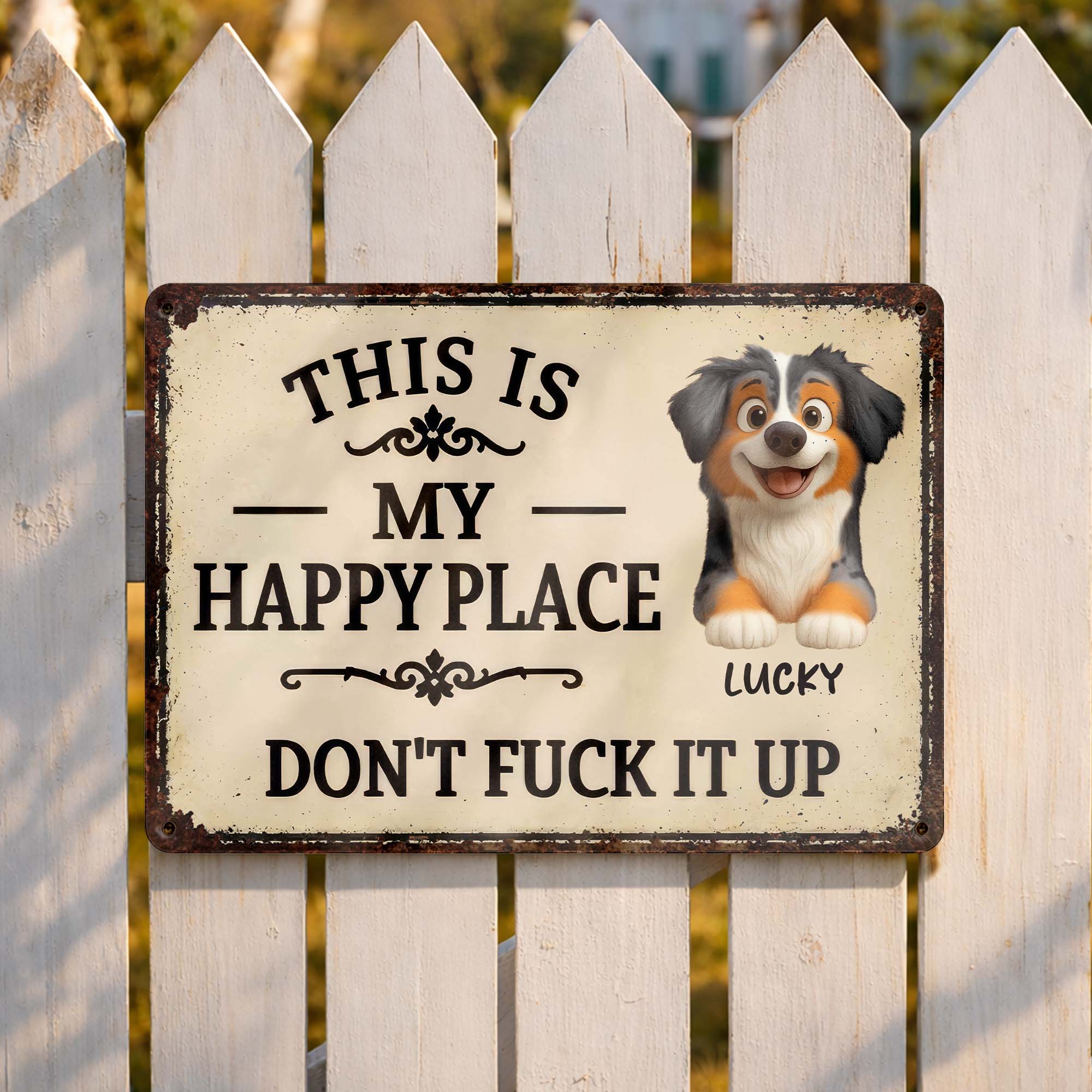 Personalized Metal Sign Custom Dog Lover Gift for Home