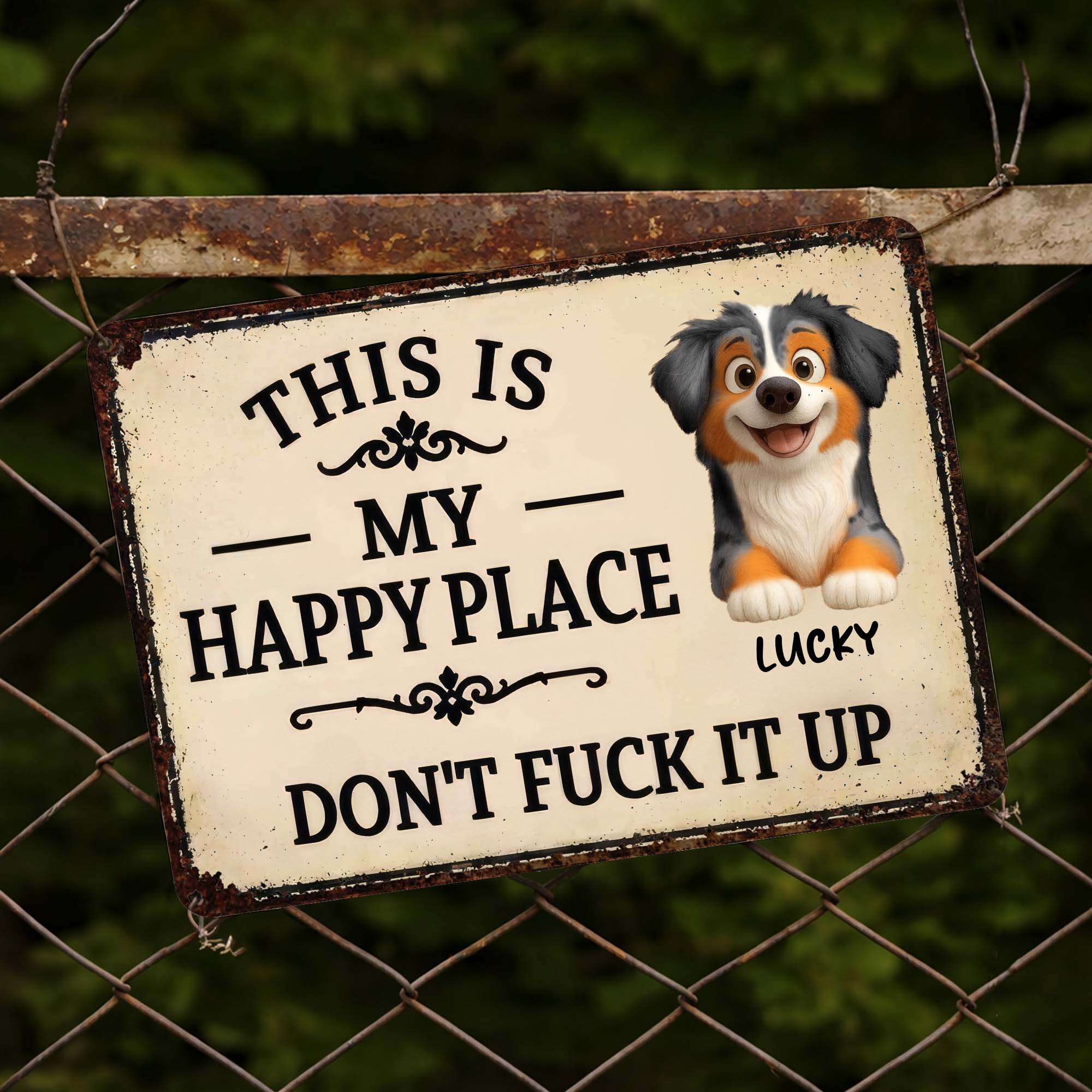 Personalized Metal Sign Custom Dog Lover Gift for Home