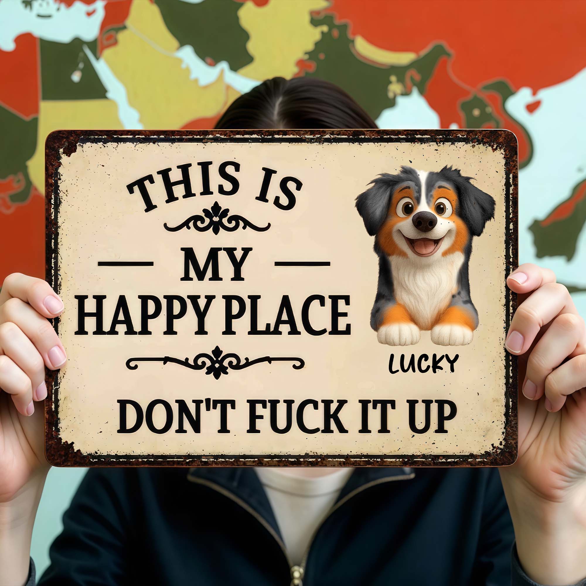 Personalized Metal Sign Custom Dog Lover Gift for Home