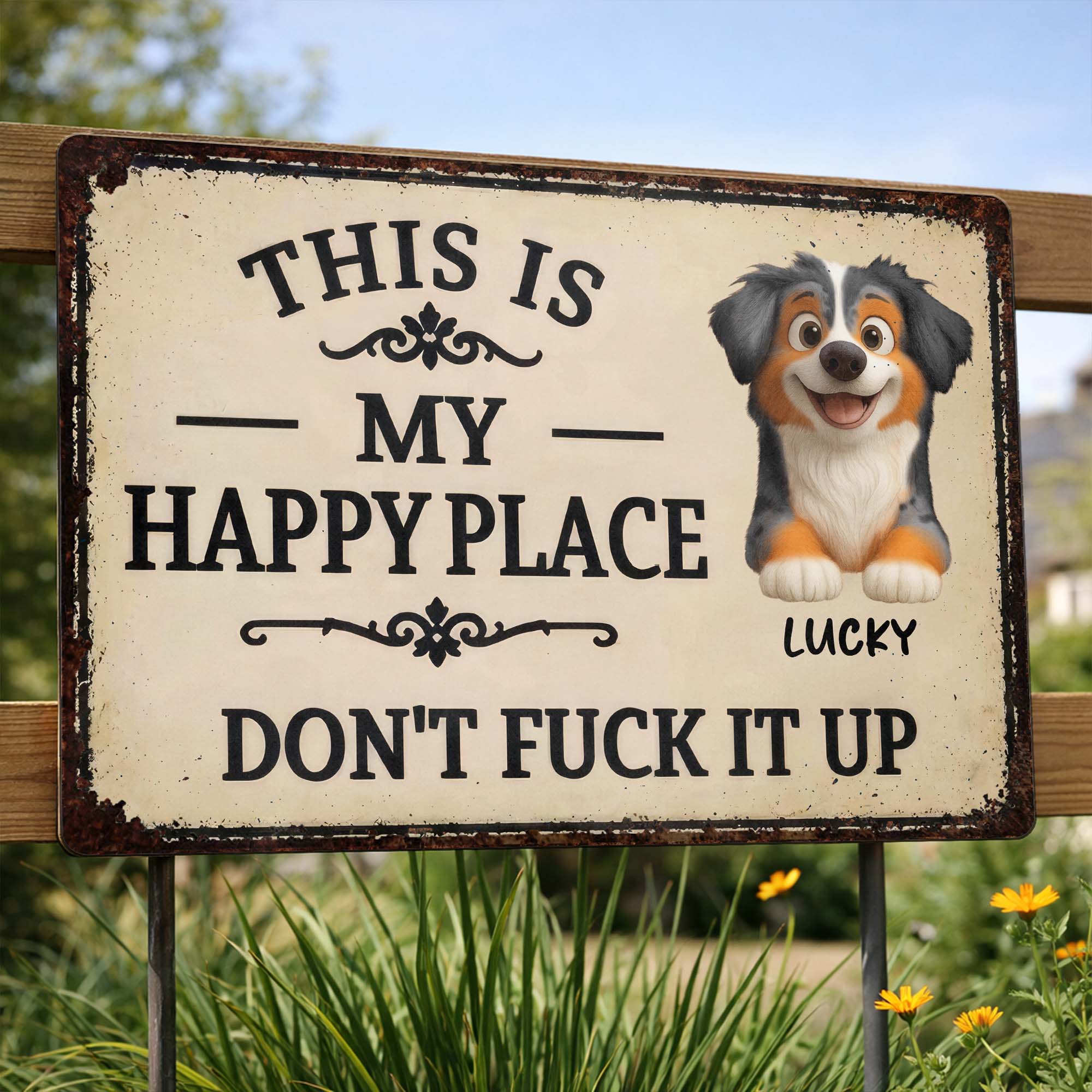 Personalized Metal Sign Custom Dog Lover Gift for Home
