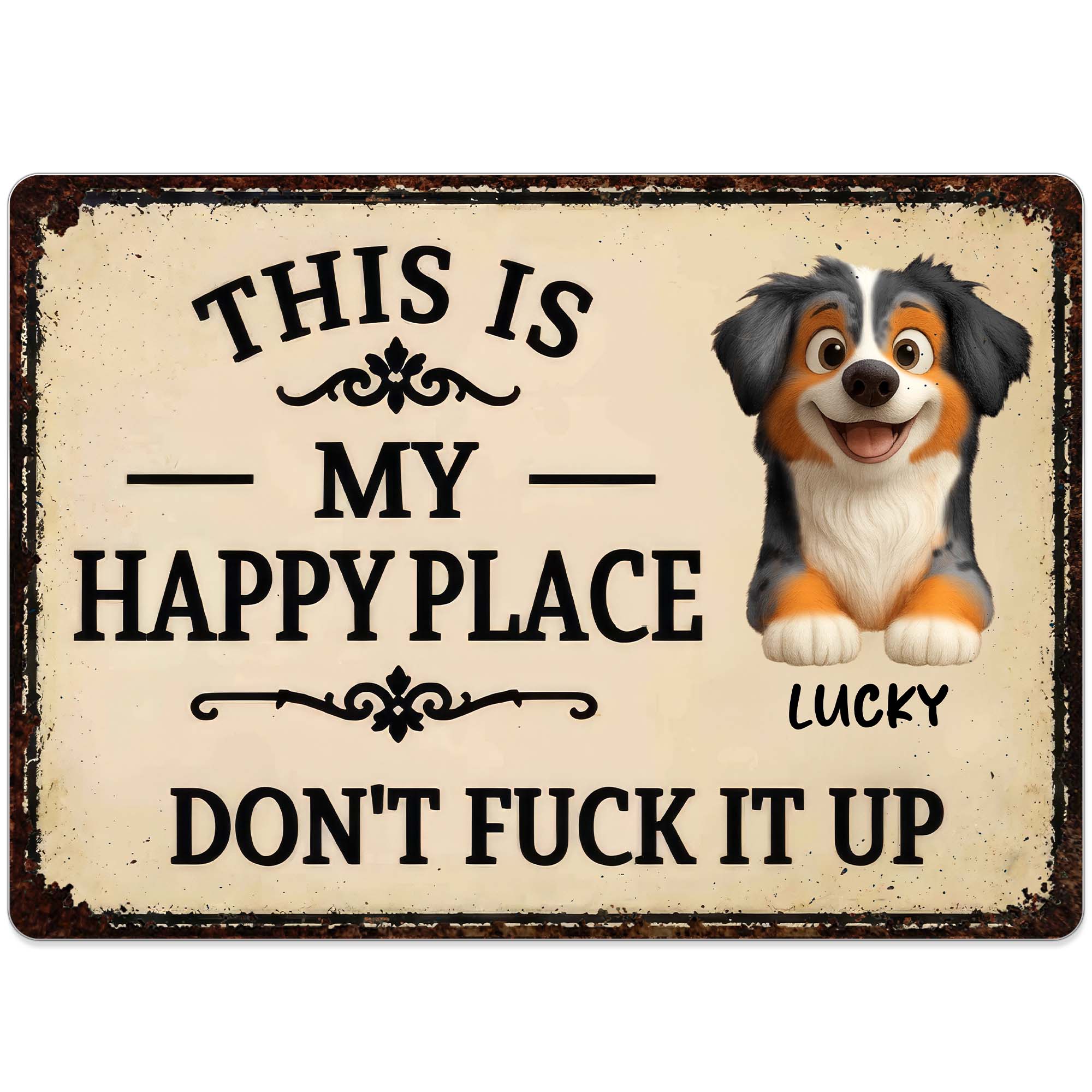 Personalized Metal Sign Custom Dog Lover Gift for Home