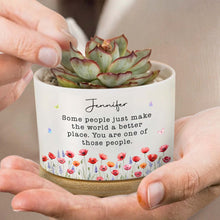 Load image into Gallery viewer, Personalized Ceramic Plant Pot Custom Name Gift for Bestie
