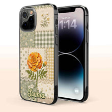 Load image into Gallery viewer, Personalized Clear Phone Case Floral Design Custom Name Gift for Her
