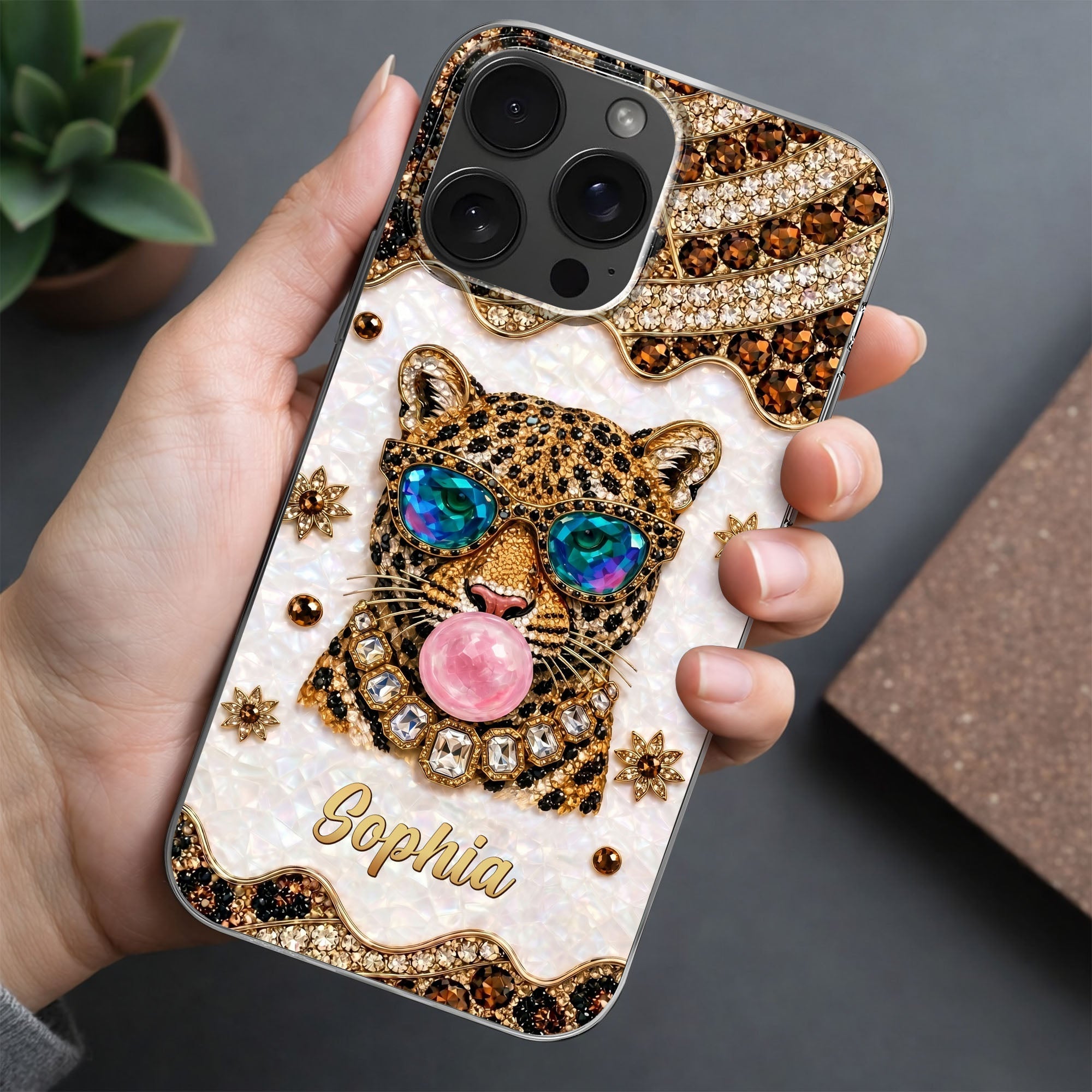 Personalized Clear Phone Case Custom Name Girl Boss Gift