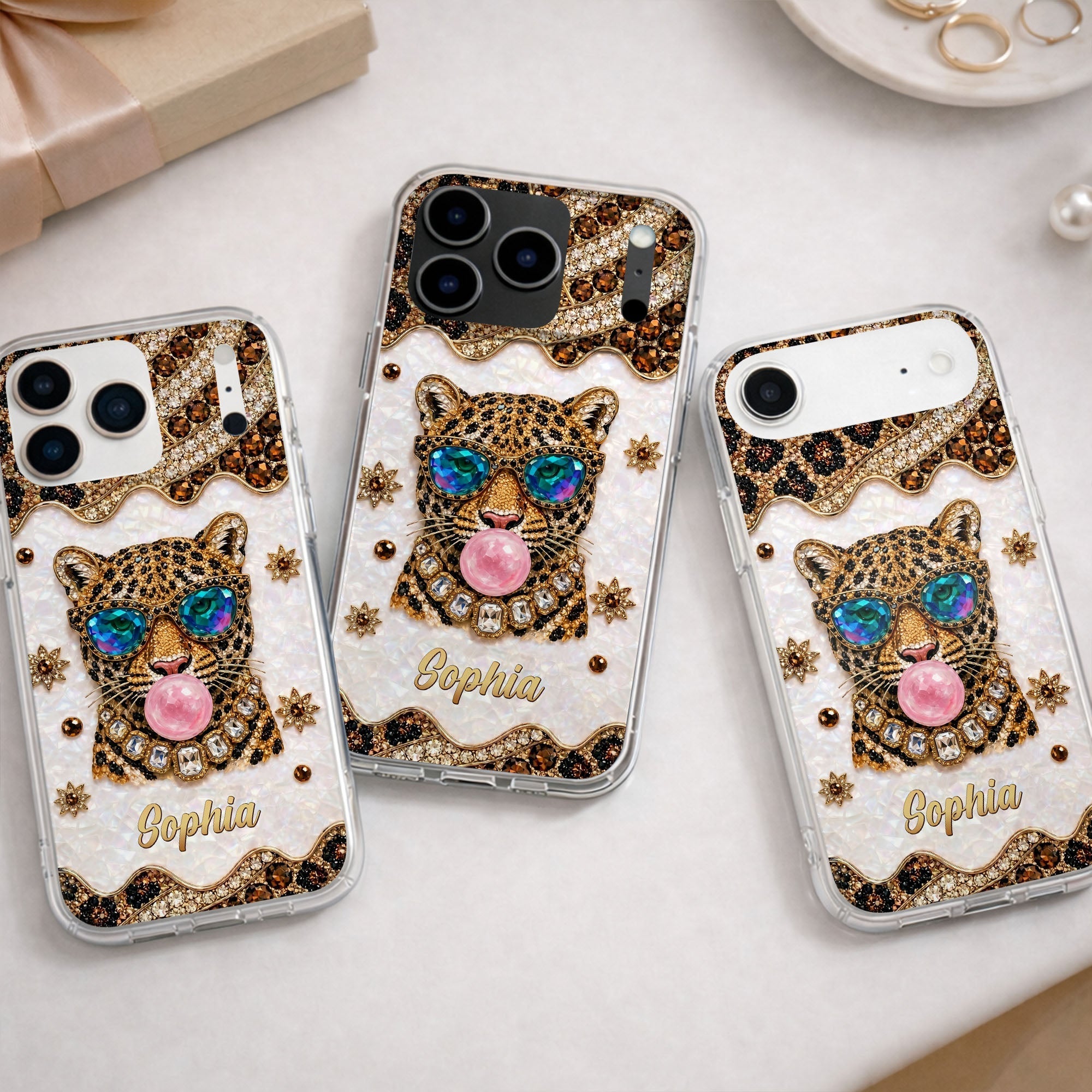 Personalized Clear Phone Case Custom Name Girl Boss Gift