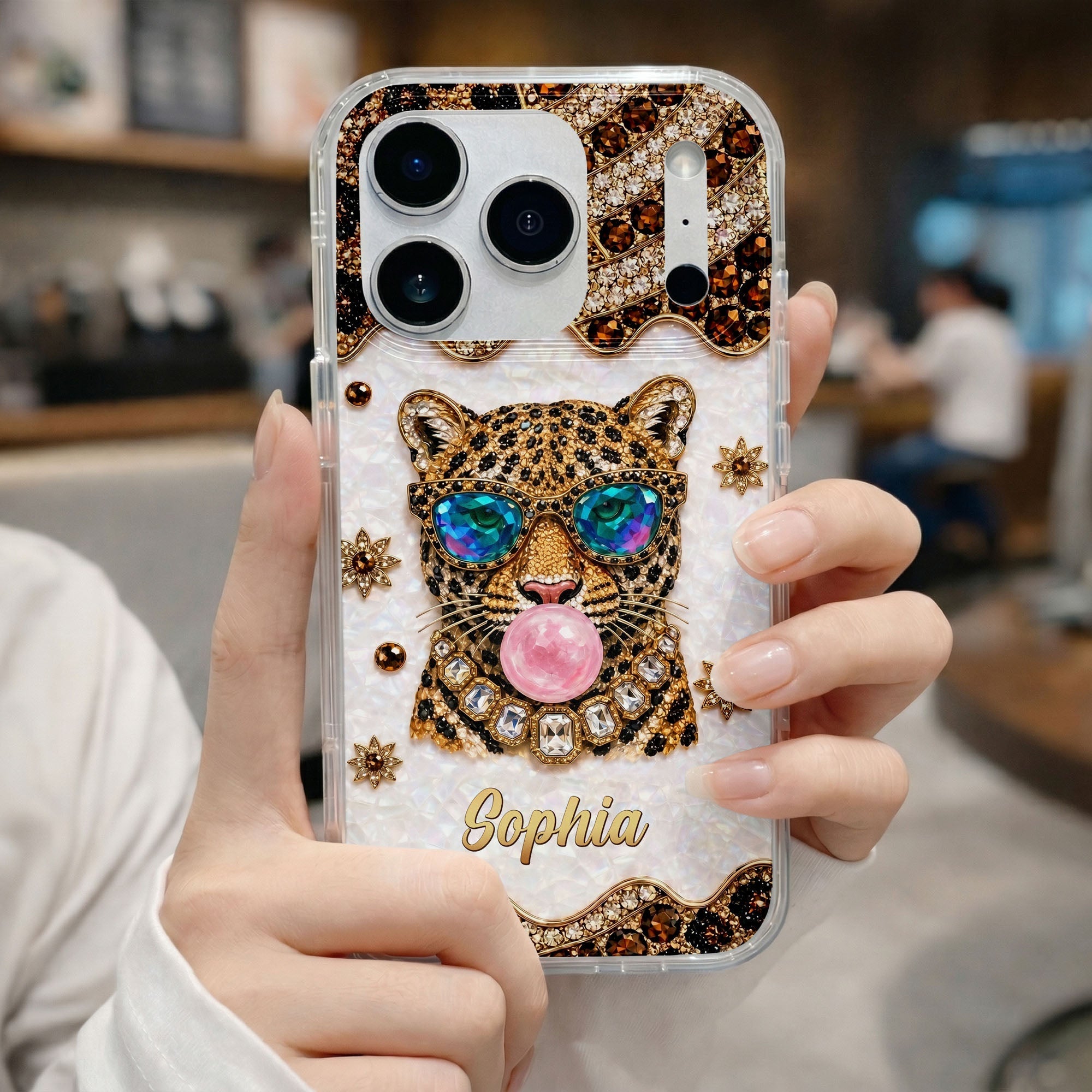 Personalized Clear Phone Case Custom Name Girl Boss Gift