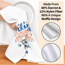 Load image into Gallery viewer, Personalized Kitchen Towel Custom Crab Design Gift for Beach Lovers
