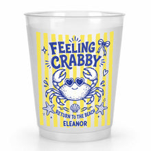 Load image into Gallery viewer, Personalized Frosted Cups Custom Name Crab Beach Party Gift
