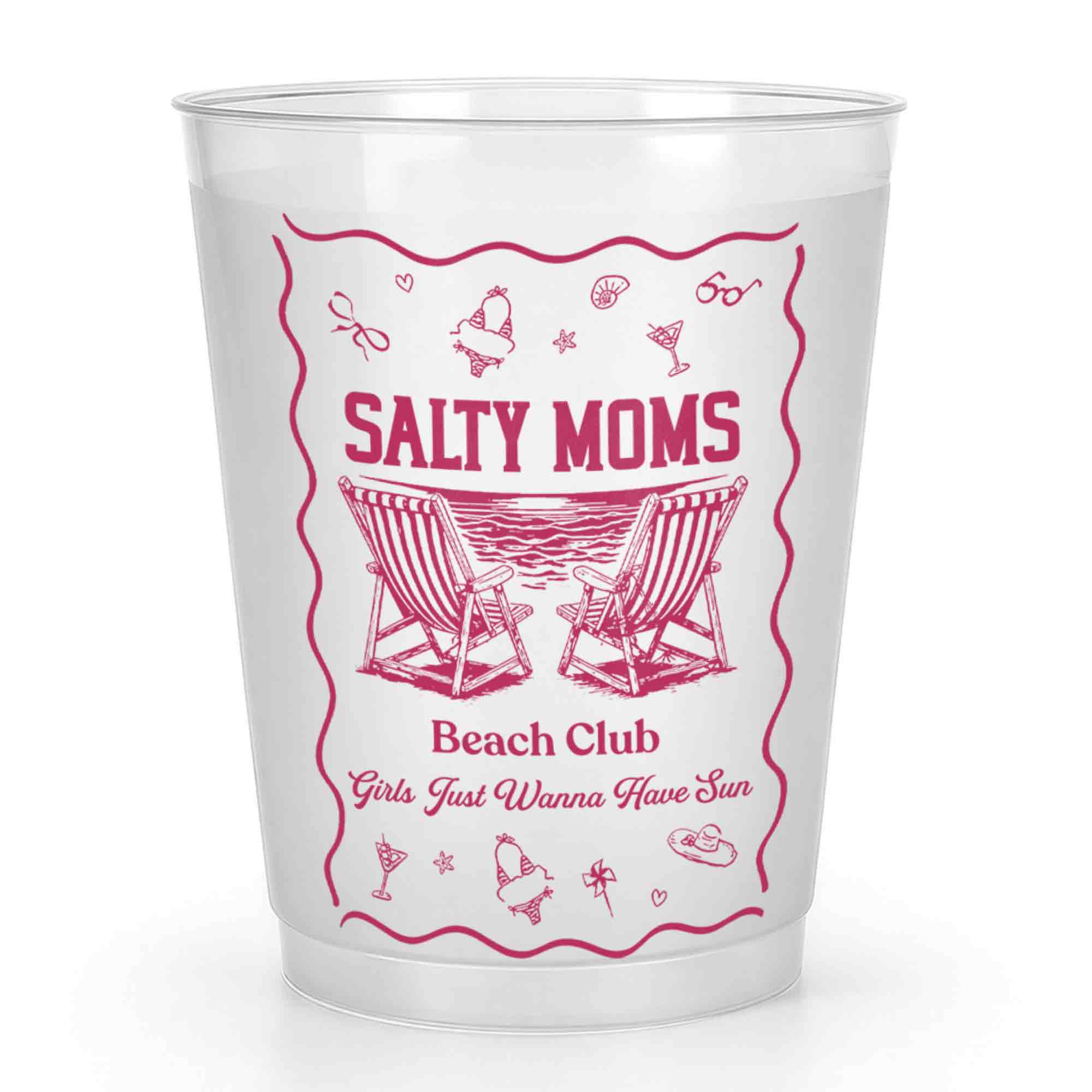 Personalized Frosted Cups Custom Design Beach Party Gift