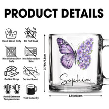 Load image into Gallery viewer, Personalized Birth Month Flowers Glass Mug Custom Gift for Her
