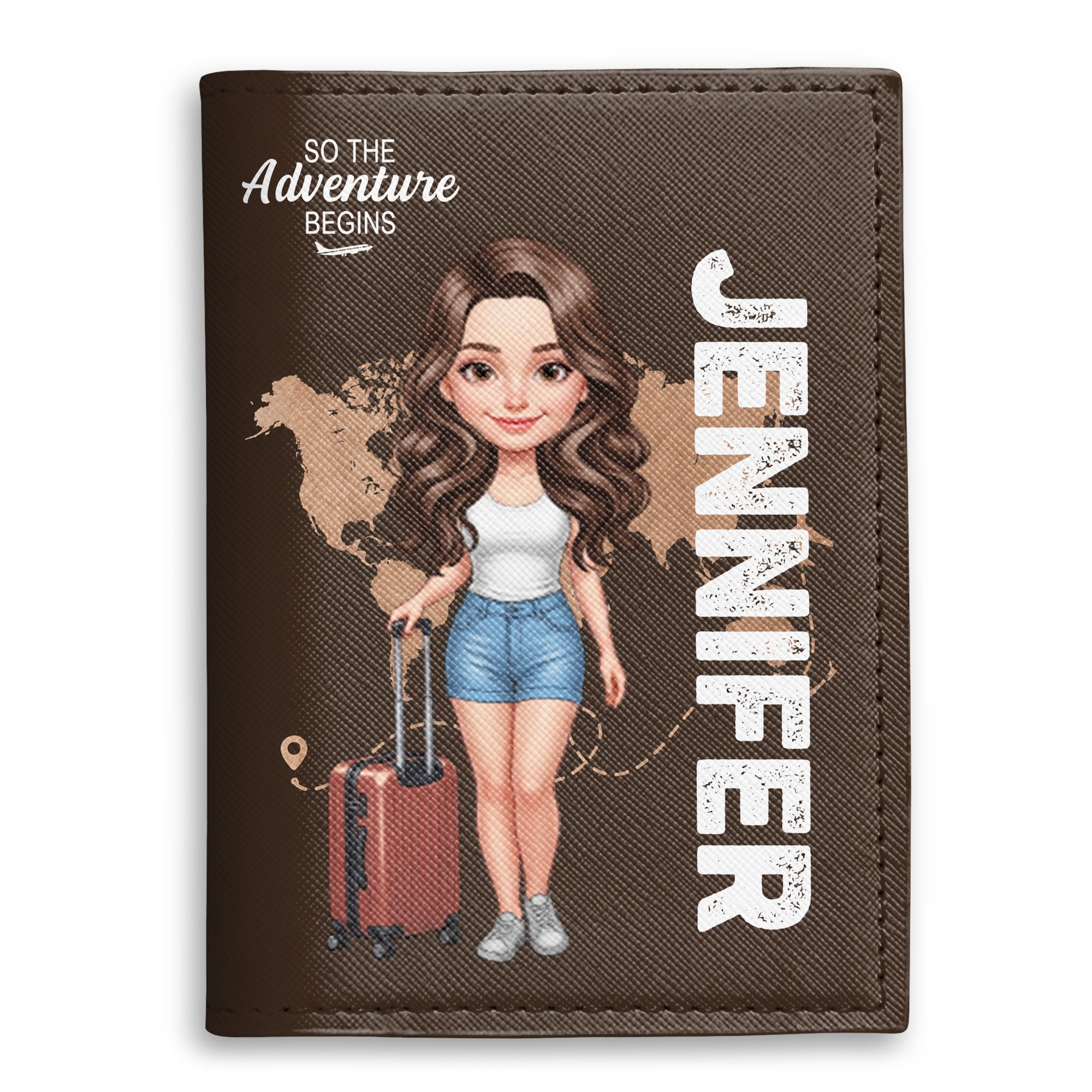 Personalized Travel Passport Holder Custom Name for Girls