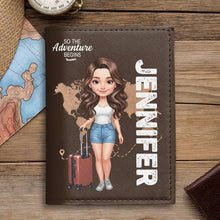 Load image into Gallery viewer, Personalized Travel Passport Holder Custom Name for Girls
