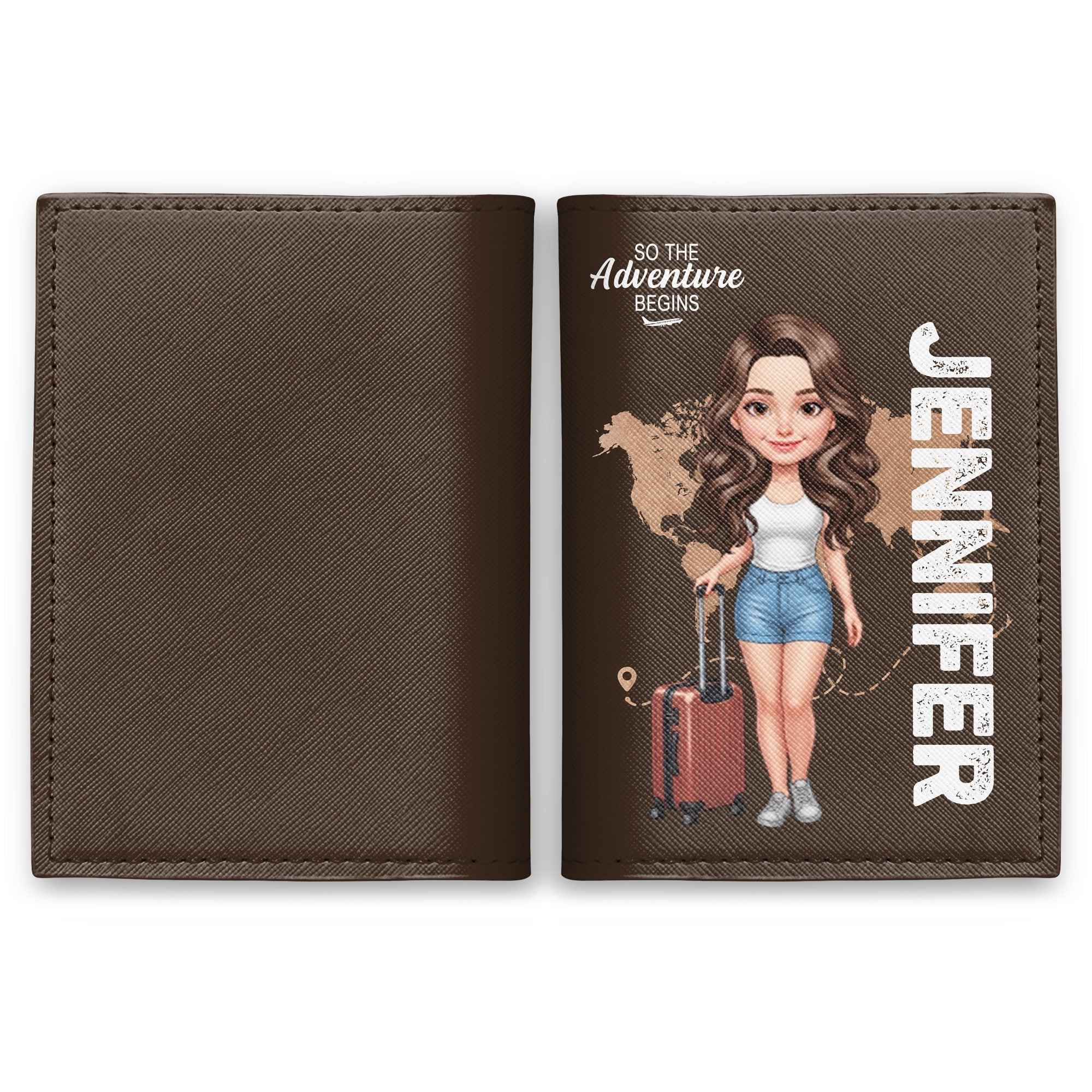 Personalized Travel Passport Holder Custom Name for Girls