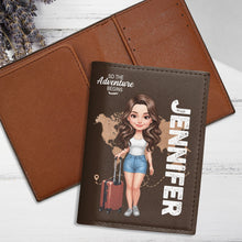 Load image into Gallery viewer, Personalized Travel Passport Holder Custom Name for Girls
