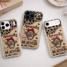 Load image into Gallery viewer, Personalized Clear Phone Case with Highland Cow Design for Her
