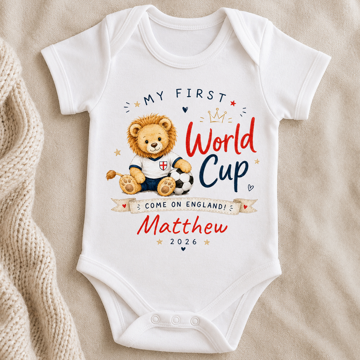Personalized Baby Jersey Bodysuit My First World Cup Gift for New Parents
