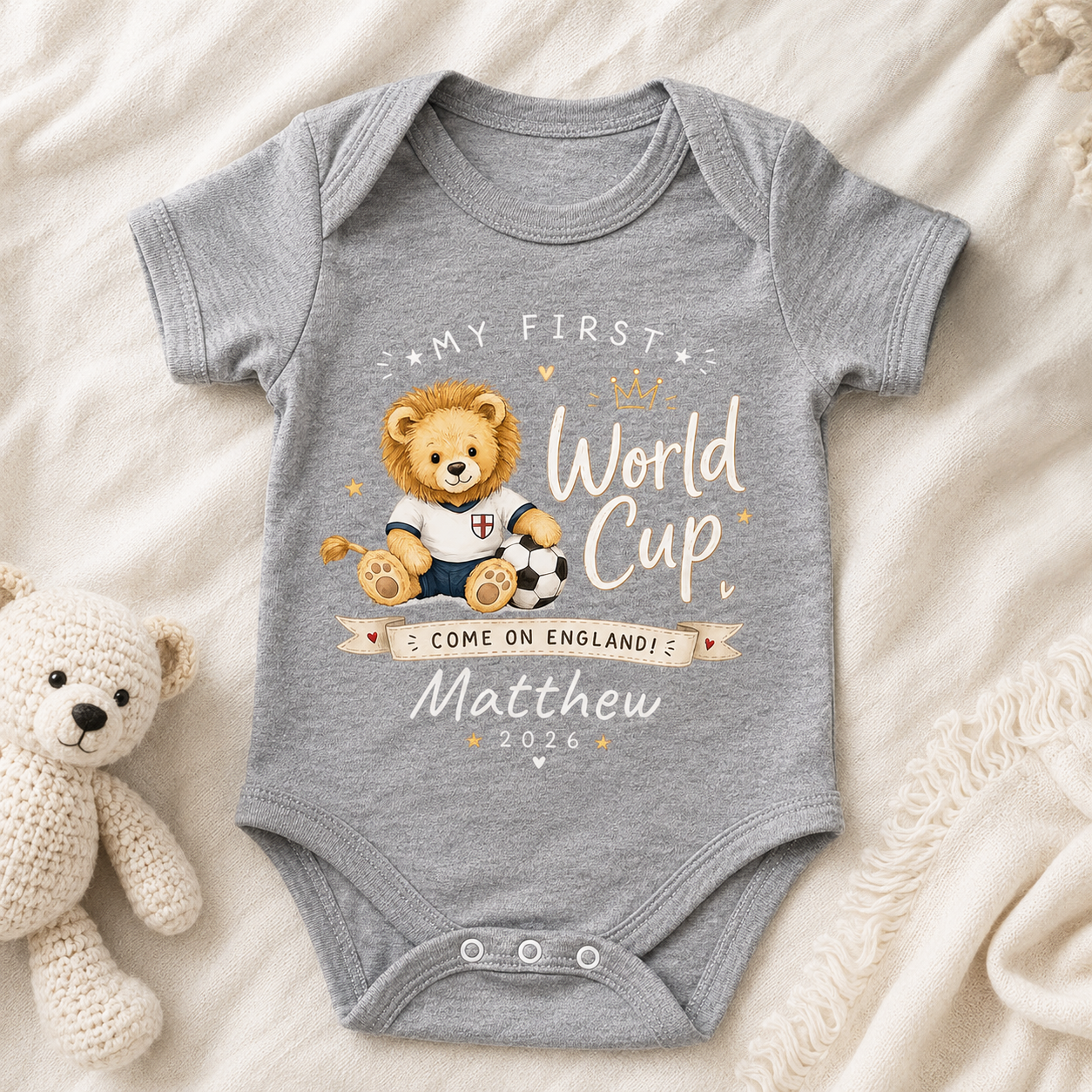 Personalized Baby Jersey Bodysuit My First World Cup Gift for New Parents