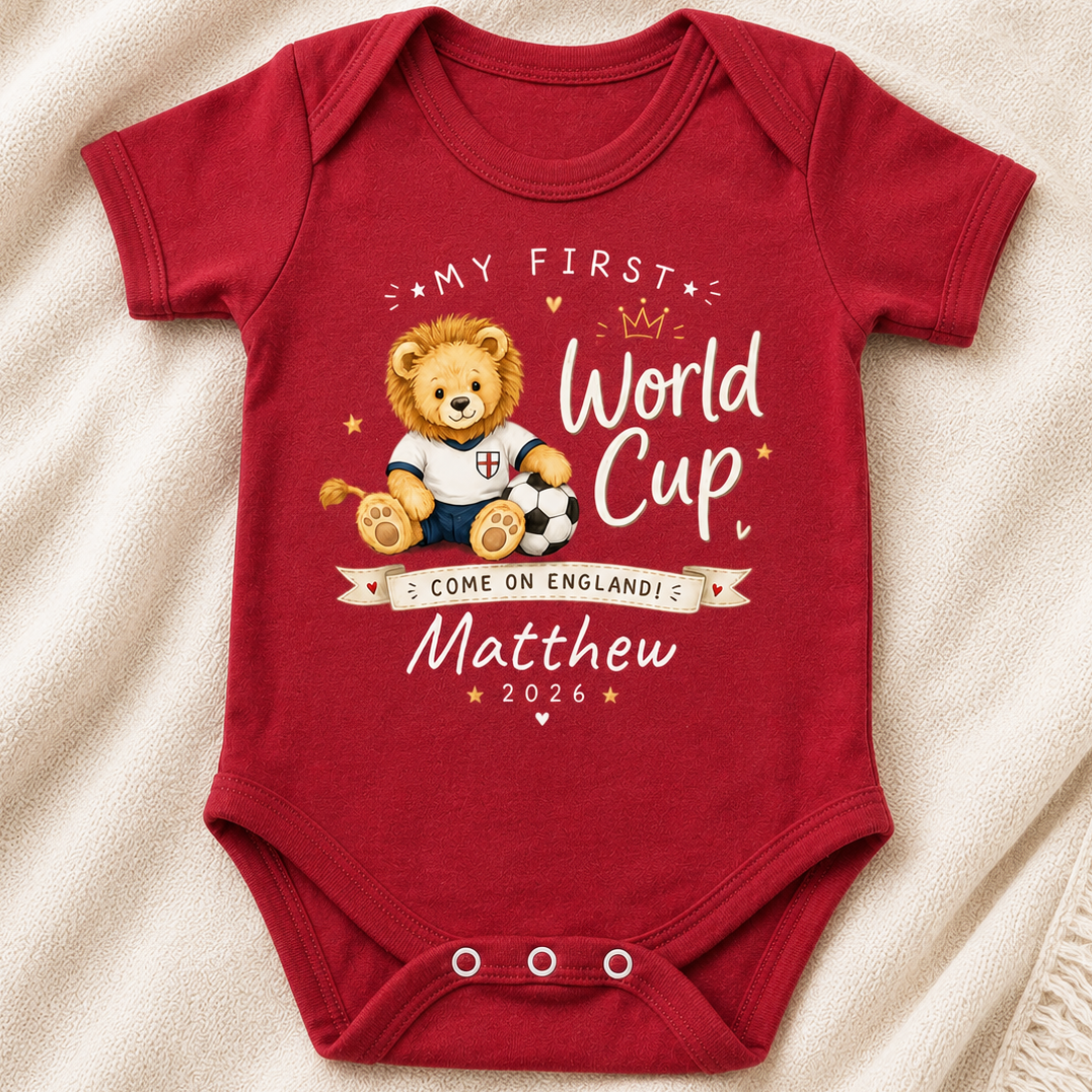 Personalized Baby Jersey Bodysuit My First World Cup Gift for New Parents