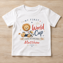 Load image into Gallery viewer, Personalized Baby Jersey Bodysuit My First World Cup Gift for New Parents

