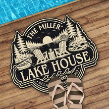 Load image into Gallery viewer, Personalized Custom Shaped Doormat for Lake House Decor
