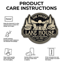 Load image into Gallery viewer, Personalized Custom Shaped Doormat for Lake House Decor
