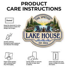 Load image into Gallery viewer, Personalized Lake House Custom Shaped Doormat Gift Idea
