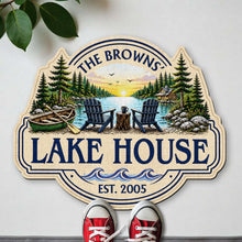 Load image into Gallery viewer, Personalized Lake House Custom Shaped Doormat Gift Idea
