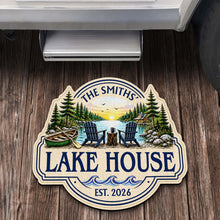 Load image into Gallery viewer, Personalized Lake House Custom Shaped Doormat Gift Idea
