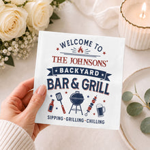 Load image into Gallery viewer, Personalized Cocktail Napkins Custom BBQ Theme Family Gift
