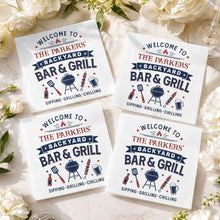 Load image into Gallery viewer, Personalized Cocktail Napkins Custom BBQ Theme Family Gift

