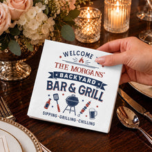 Load image into Gallery viewer, Personalized Cocktail Napkins Custom BBQ Theme Family Gift
