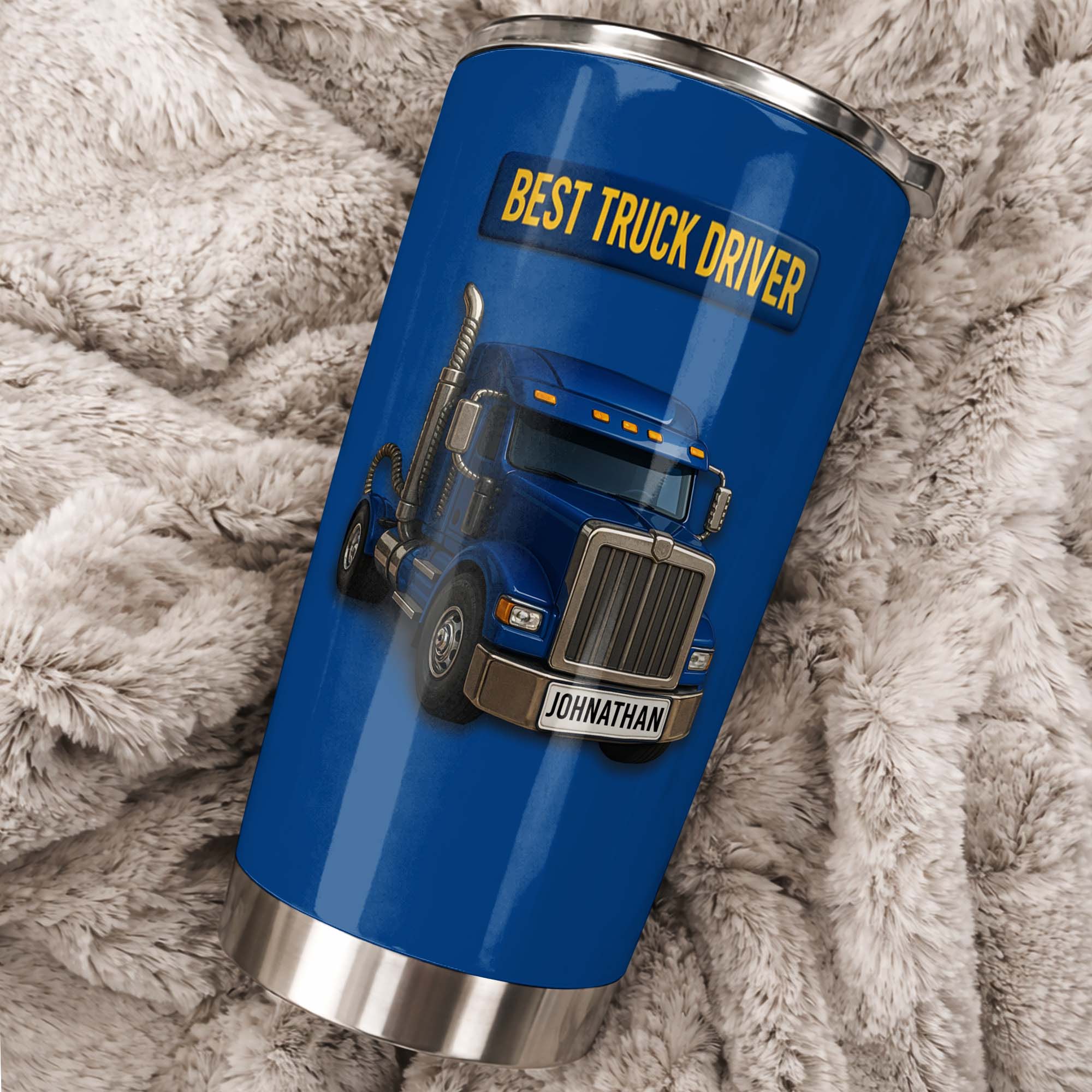 Personalized 20oz Stainless Steel Tumbler Custom Name Gift for Truck Driver