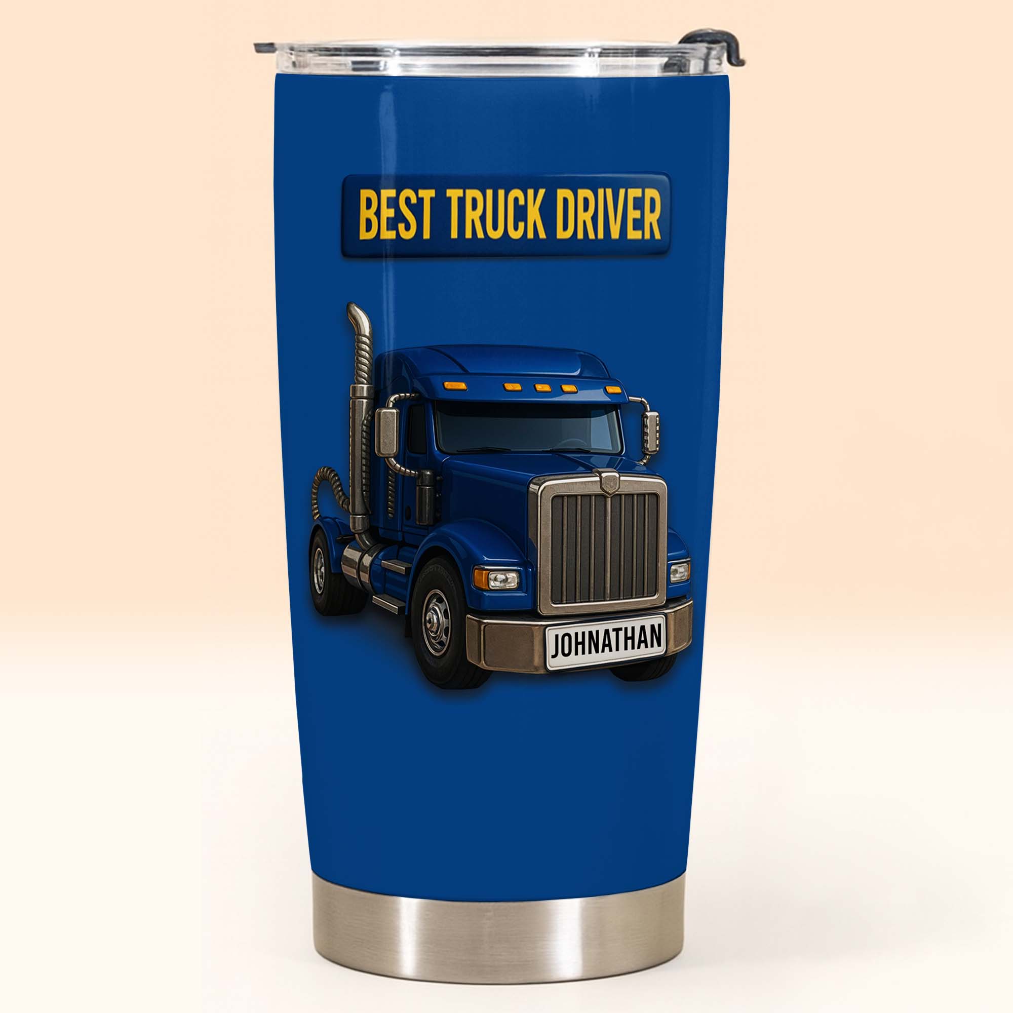 Personalized 20oz Stainless Steel Tumbler Custom Name Gift for Truck Driver