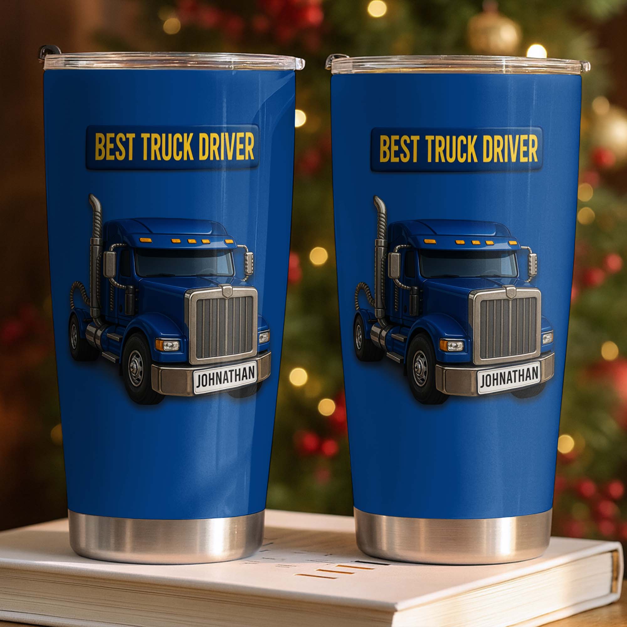 Personalized 20oz Stainless Steel Tumbler Custom Name Gift for Truck Driver