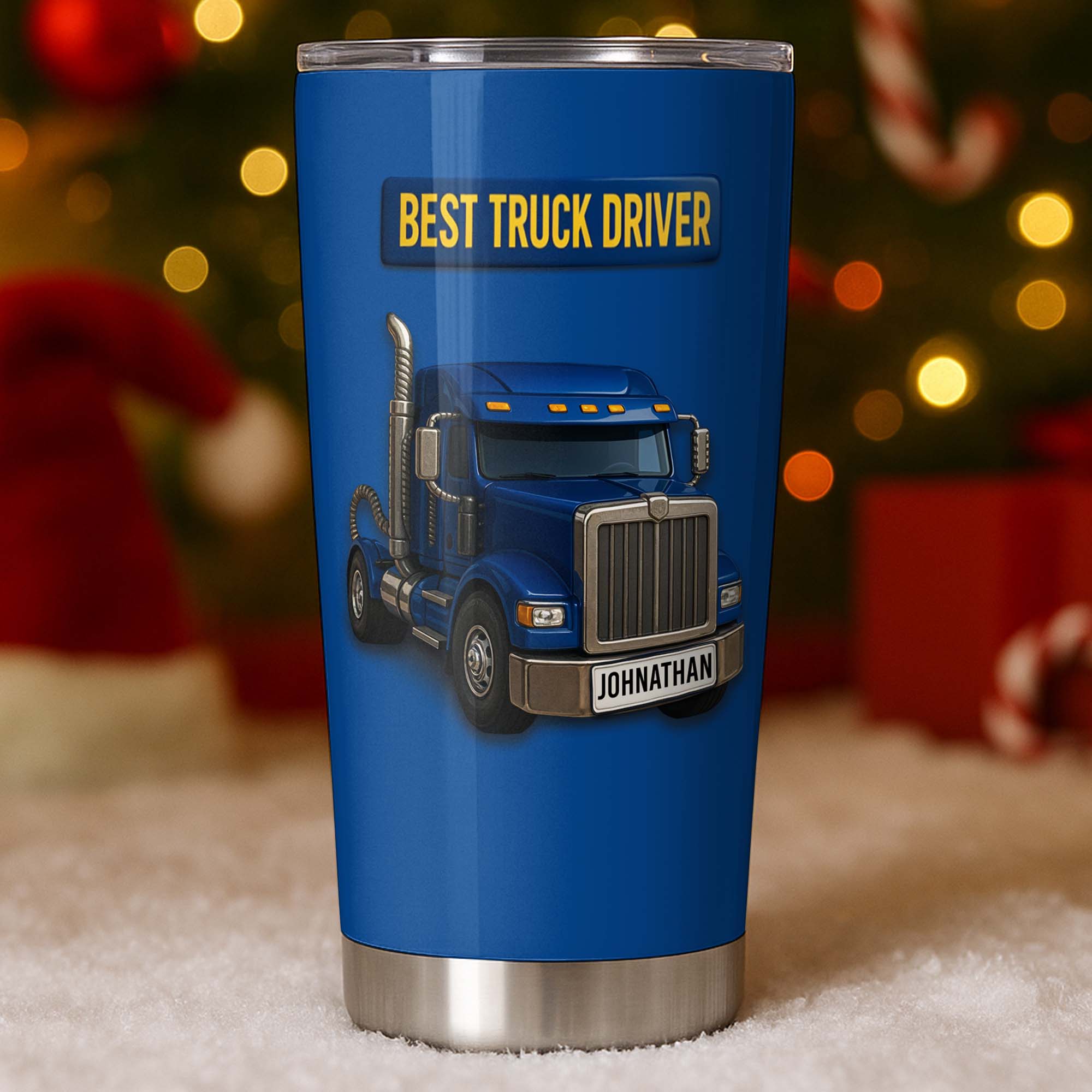 Personalized 20oz Stainless Steel Tumbler Custom Name Gift for Truck Driver