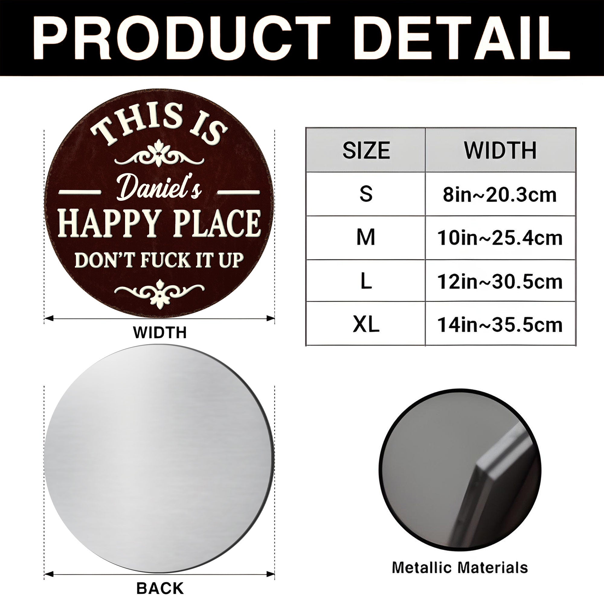Personalized Custom Metal Sign Unique Gift for Family & Friends