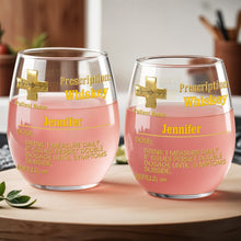 Load image into Gallery viewer, Personalized Stemless Wine Glass Custom Name Gift for Dad
