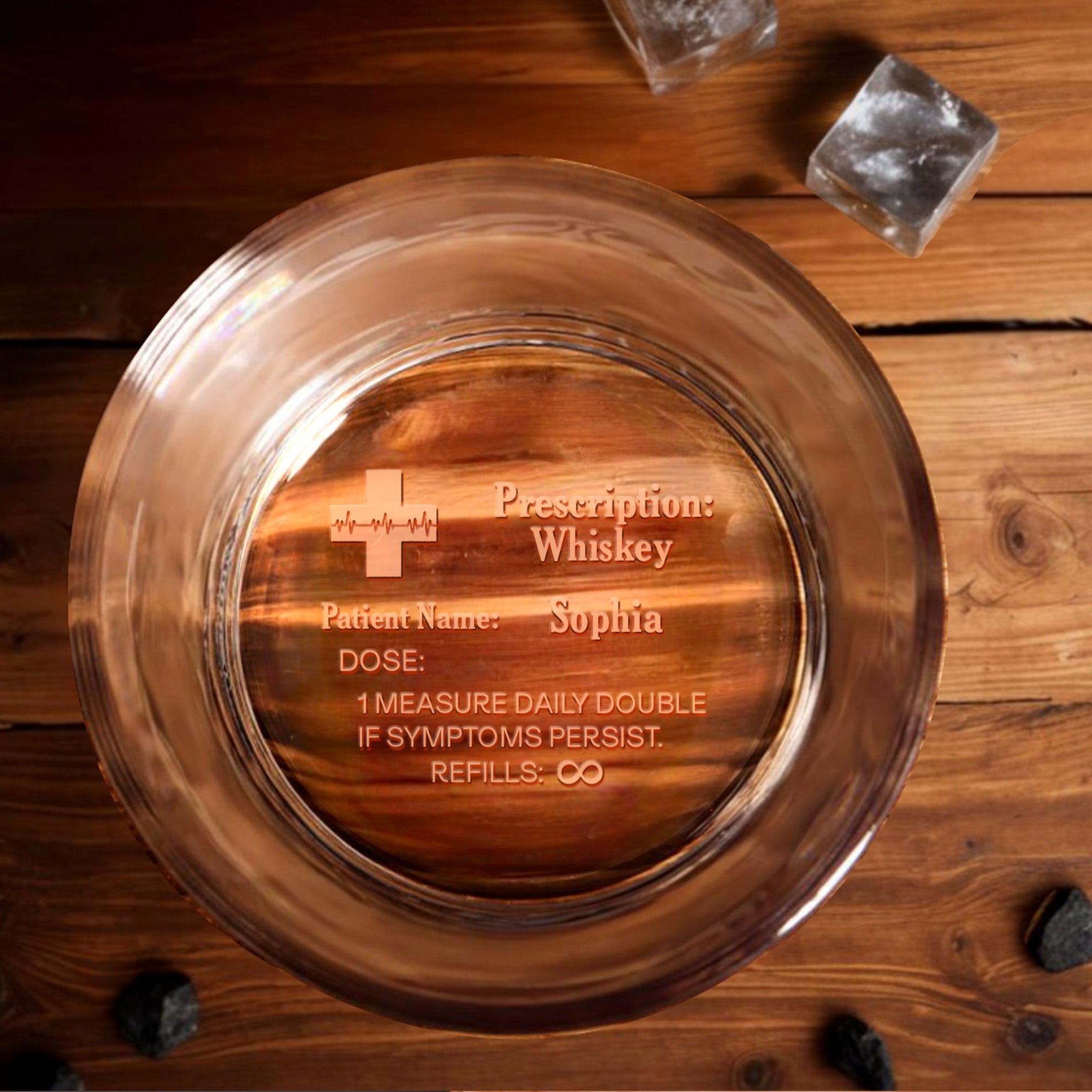 Personalized Engraved Whiskey Glass Custom Name Gift for Dad