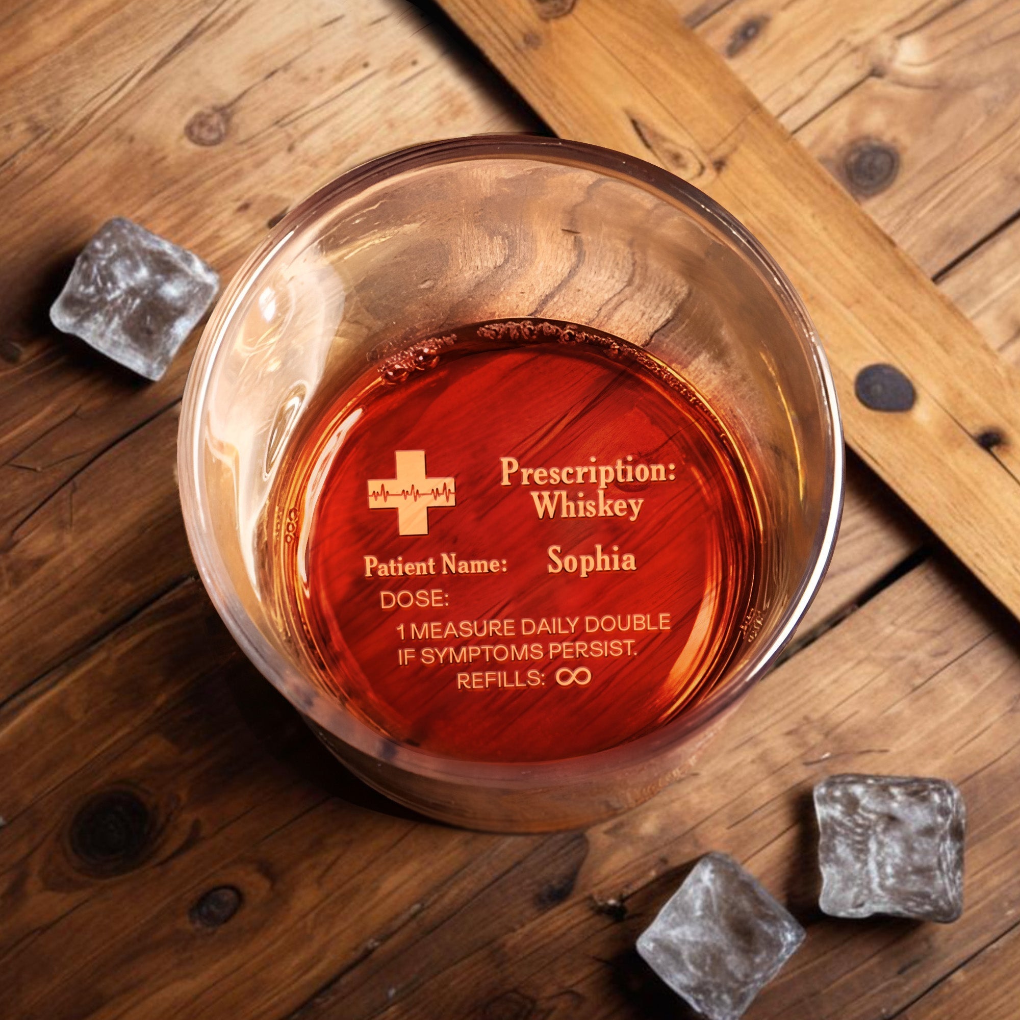 Personalized Engraved Whiskey Glass Custom Name Gift for Dad