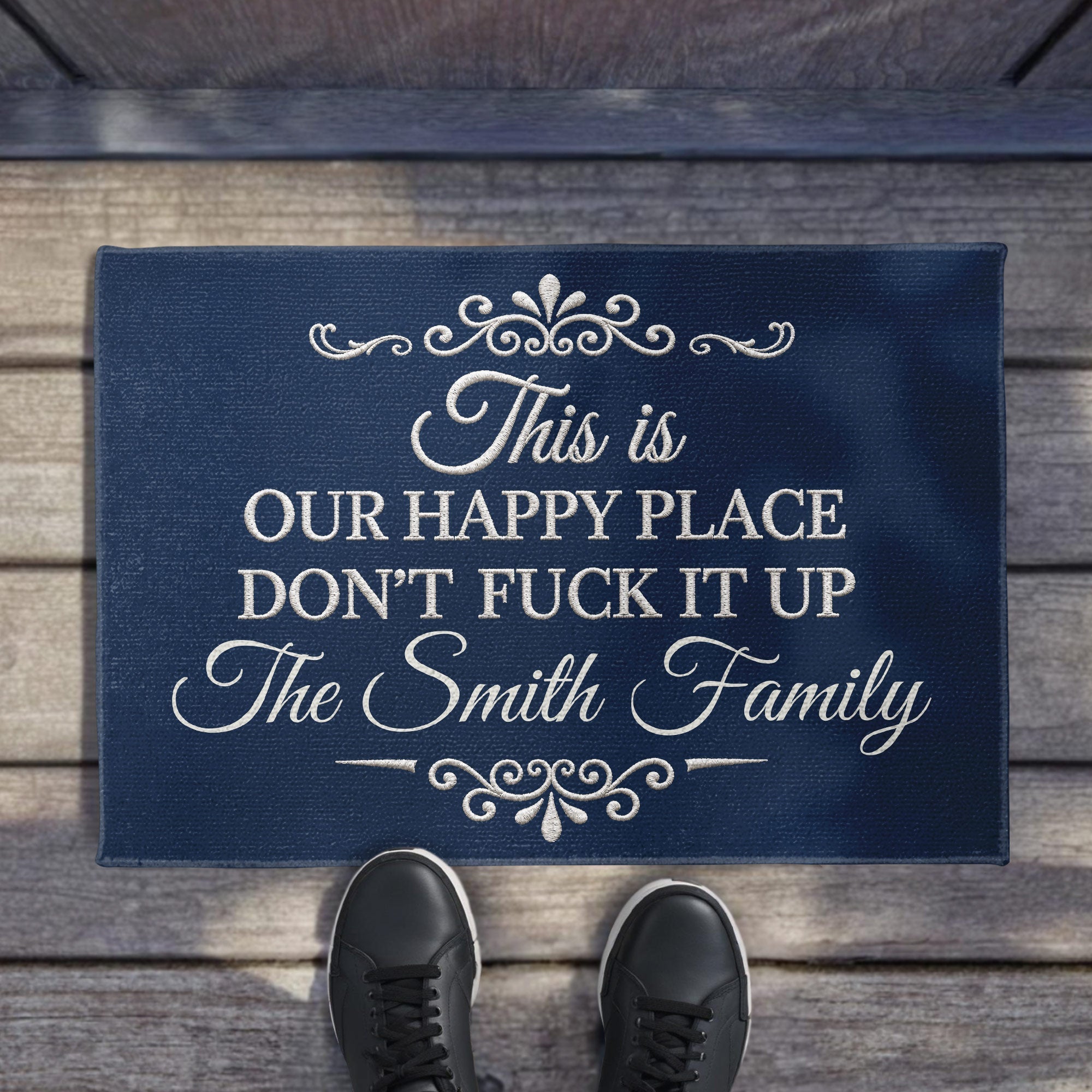Personalized Family Doormat Custom Name Welcome Gift