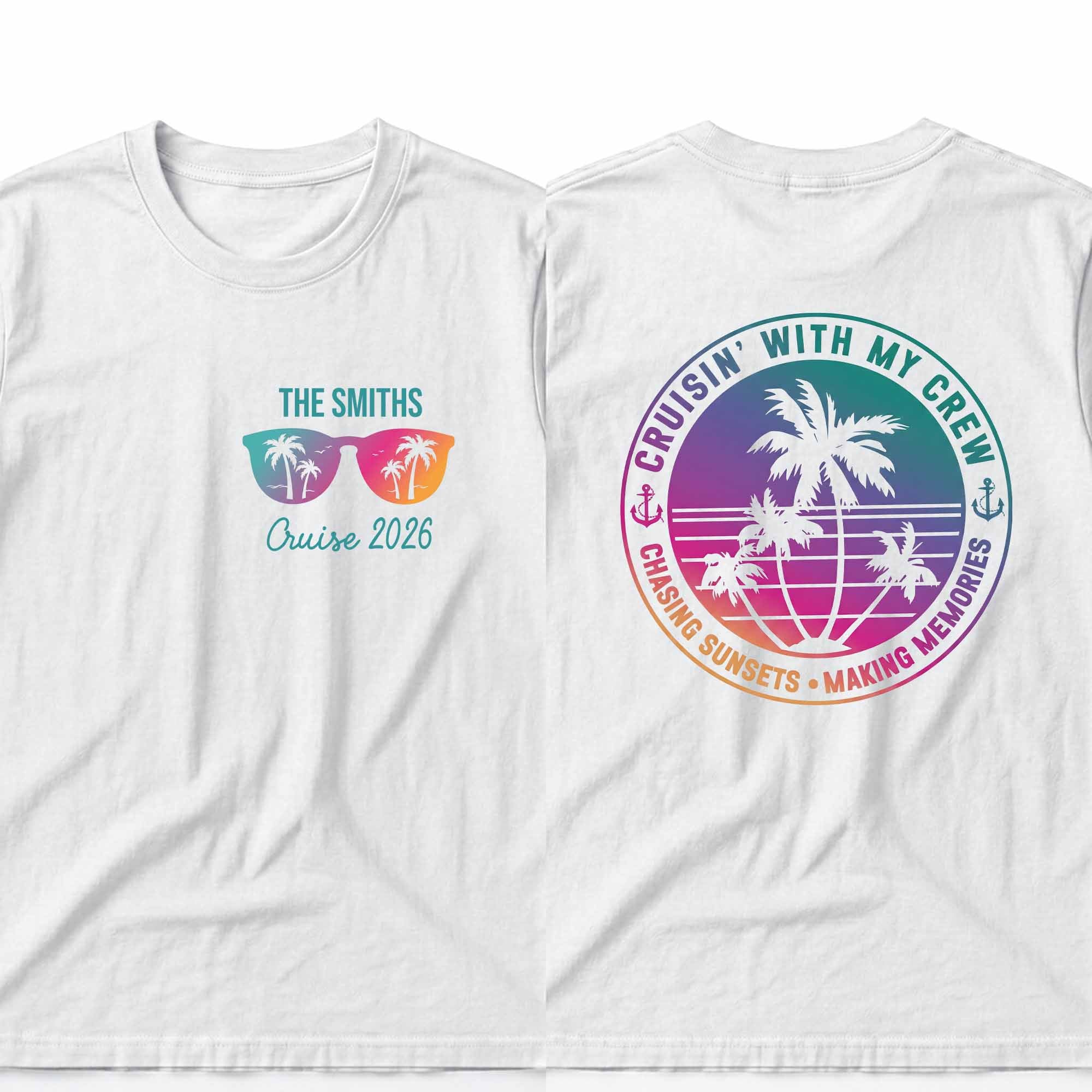 Personalized Family T-Shirt Custom Name Design Front & Back