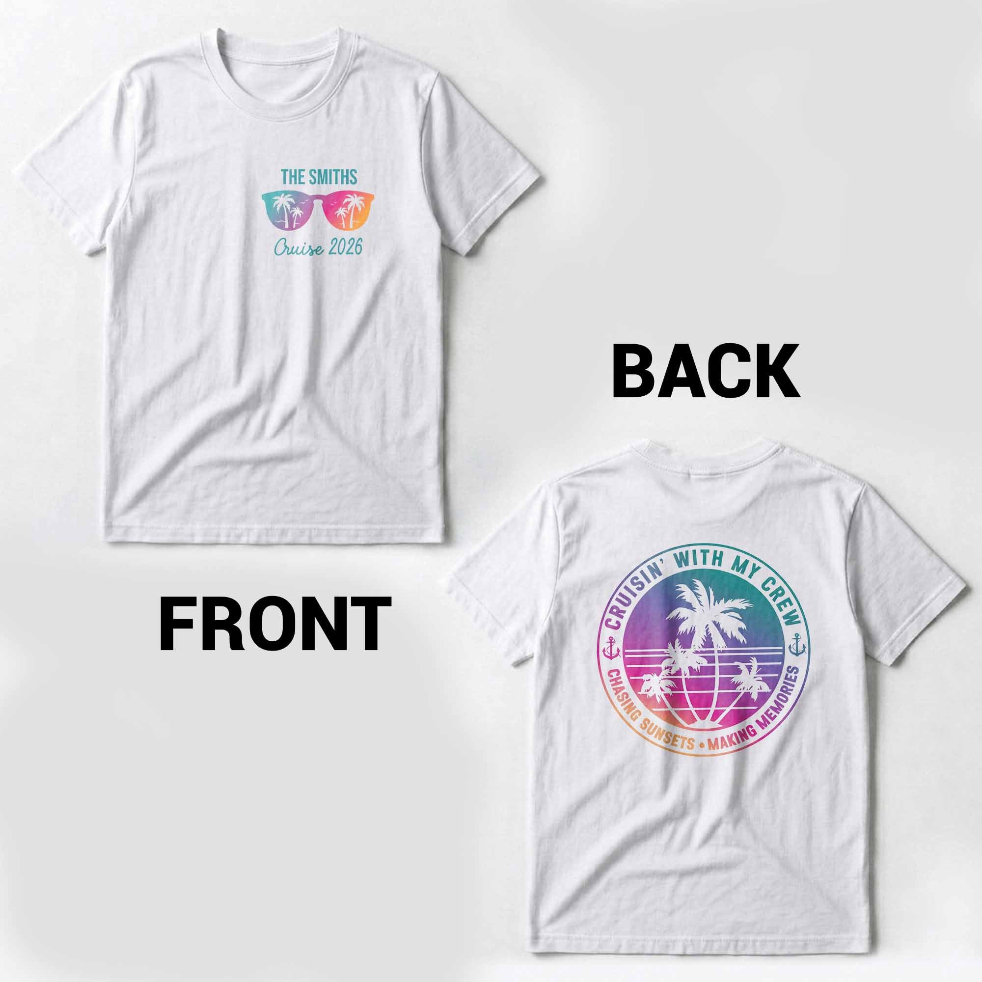 Personalized Family T-Shirt Custom Name Design Front & Back
