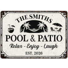 Load image into Gallery viewer, Personalized Metal Sign Custom Family Name Wall Decor Gift
