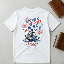 Load image into Gallery viewer, Personalized 4th of July T-Shirt Custom Name Anchor Gift
