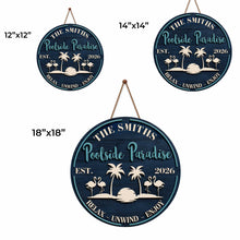 Load image into Gallery viewer, Personalized Wood Sign with Flamingos for Family Home Decor
