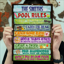 Load image into Gallery viewer, Personalized Metal Sign Custom Family Rules Patio Decor
