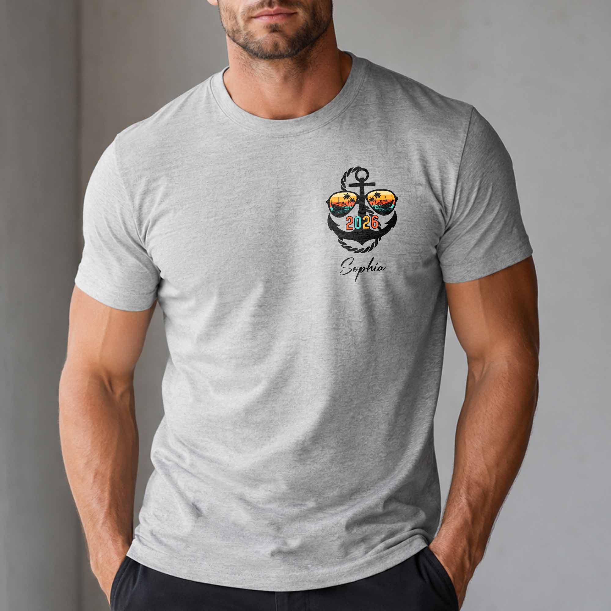 Personalized Custom T-Shirt Anchor Design Gift for Couples