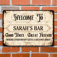 Load image into Gallery viewer, Personalized Metal Sign Custom Name Gift for Bar Decor
