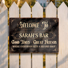 Load image into Gallery viewer, Personalized Metal Sign Custom Name Gift for Bar Decor
